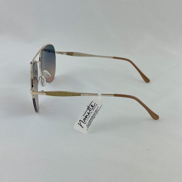 Nanette Aviator Sunglasses Gold & Beige Glitter main image 5